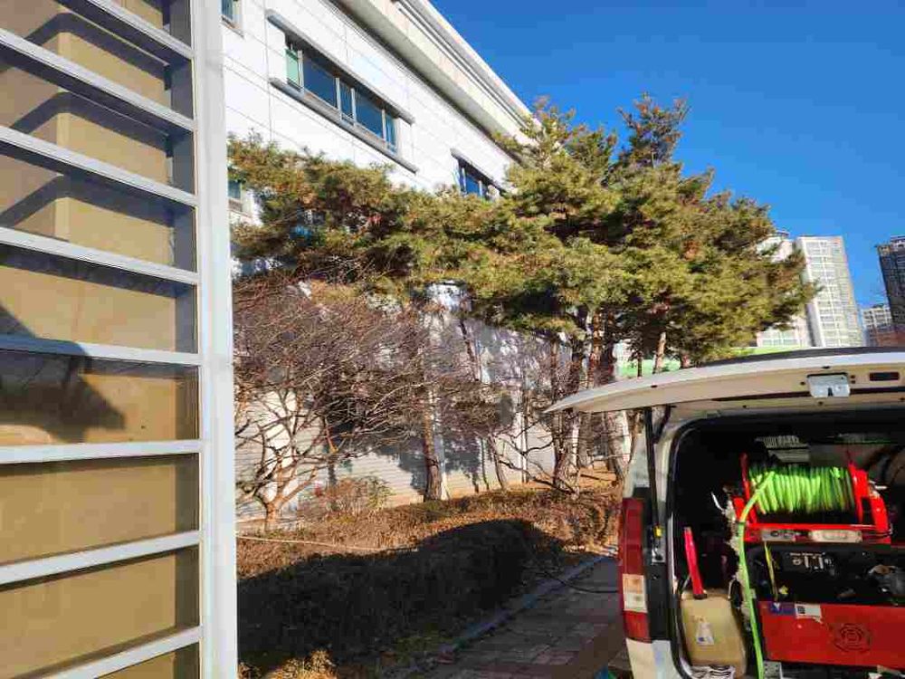 양천구 건물 외부 고압세척 작업